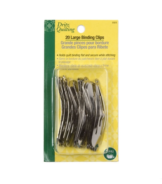 Dritz 3323 Binding Quilter's Clips, Large (20-Count)