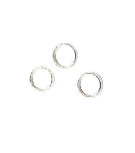 6mm Matte Silver Thick Metal Rings 28pk by hildie & jo