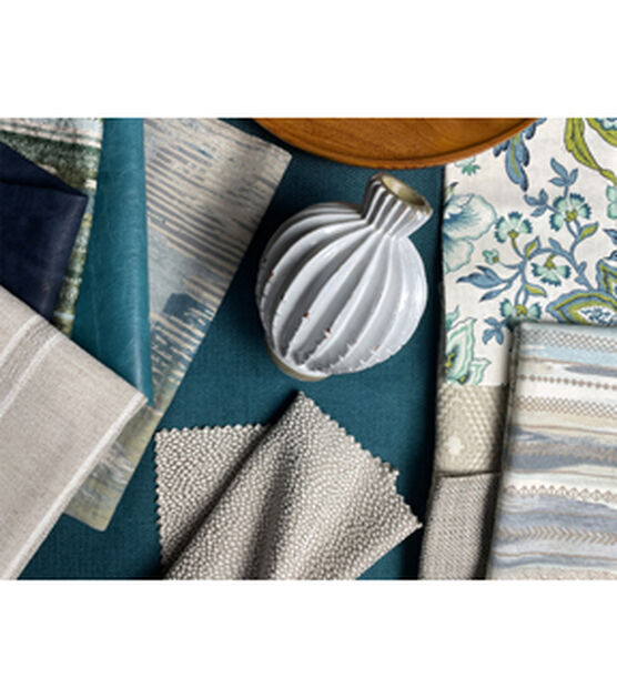 Richloom Print Crawford Azure Multipurpose Fabric, , hi-res, image 3