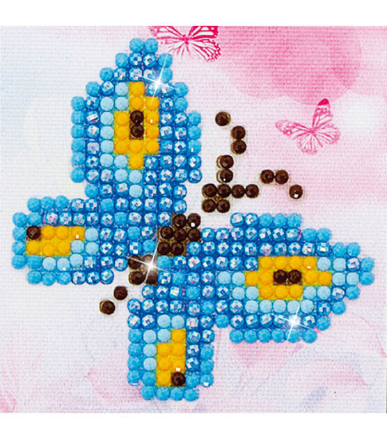 Diamond Embroidery Facet Art Kit 4.7"X4.7" Butterfly Sparkle