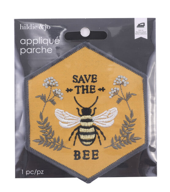 3.5" Save The Bee Applique by hildie & jo