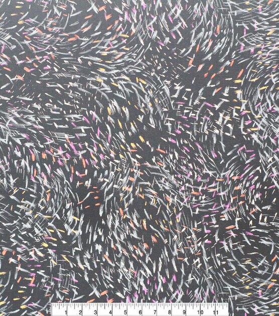 Scattered Strokes on Dark Gray Quilt Cotton Fabric by Keepsake Calico, , hi-res, image 2