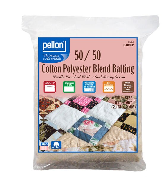 Pellon 50/50 Cotton Poly Blend Batting Full