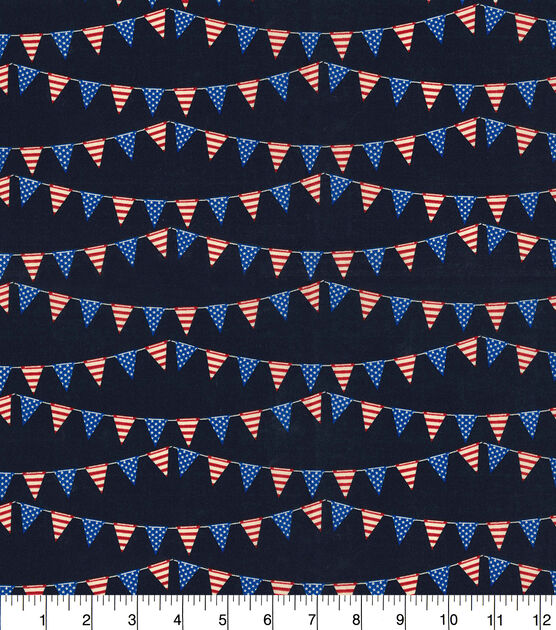 Fabric Traditions Patriotic Flags On Lines Patriotic Cotton Fabric