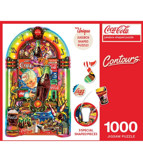 MasterPieces 21" x 35" Coca Cola Jukebox Shaped Jigsaw Puzzle 1000pc
