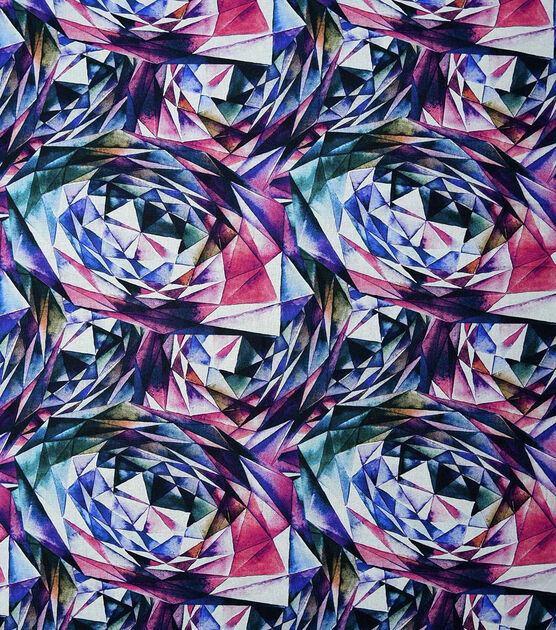 Purple Geometric Gem Quilt Cotton Fabric by Keepsake Calico