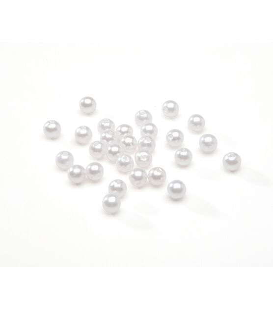 White Pearl 6mm Round Plastic Beads (500pcs)