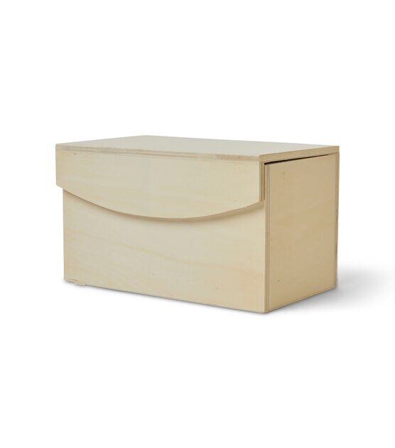 8" Wood Box With Foldover Top by Park Lane, , hi-res, image 2