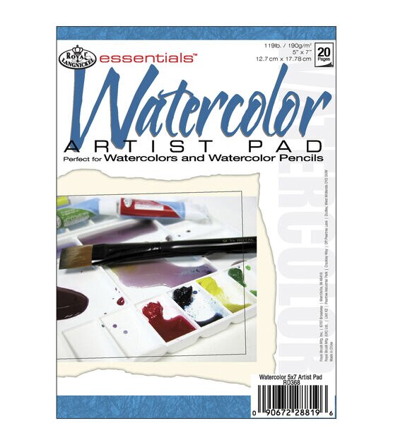 Royal Brush Essentials Watercolor Paper Pad 5X7 20 Sheets
