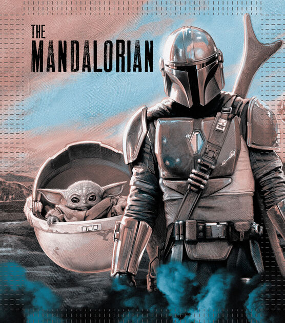 Star Wars No Sew Fleece Throw Mandalorian and Child 72", , hi-res, image 2