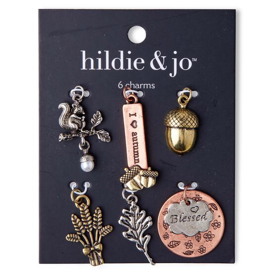 6ct Bronze Acorn & Wheat Charms by hildie & jo