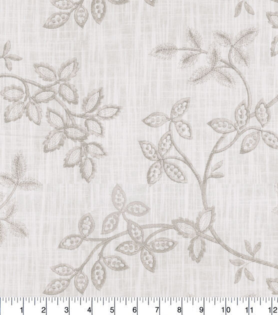 Jaclyn Smith Fabric 52'' Stone Floral Vine