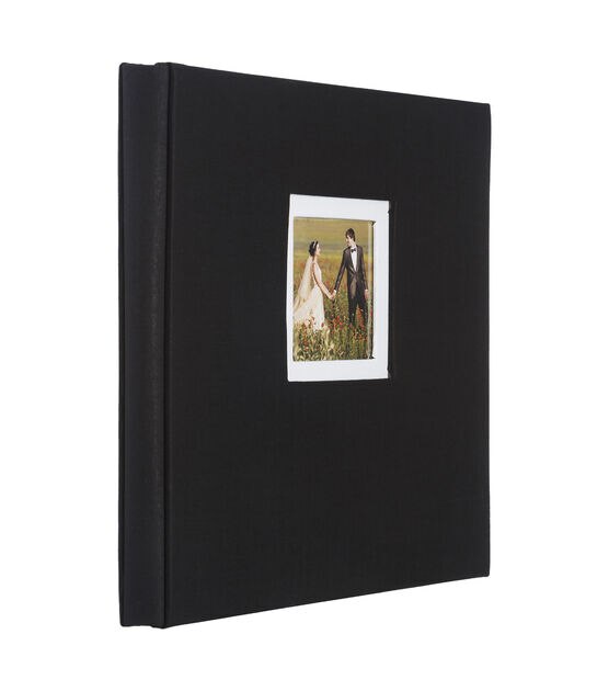 Uxcell Scrapbook Album, 12inch Ribbon Photo Album,with 30 Sheets Black Pages,Black
