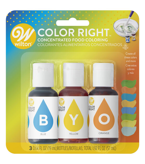 Wilton 2oz Color Right BYO Concentrated Food Coloring Set 3c