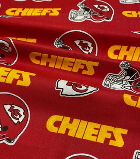 Fabric Traditions Kansas City Chiefs Cotton Fabric Mascot Logo, , hi-res, image 3