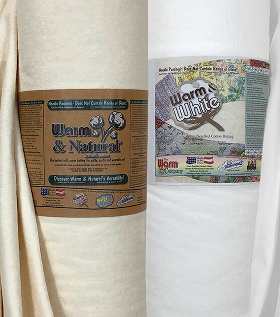The Warm Company White and Natural 90'' x 20yds Cotton Batting, , hi-res, image 2