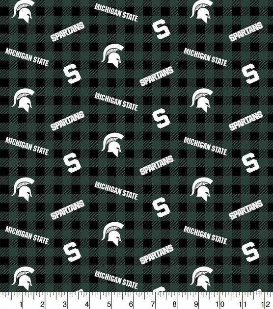 Michigan State Spartans Flannel Fabric Checks