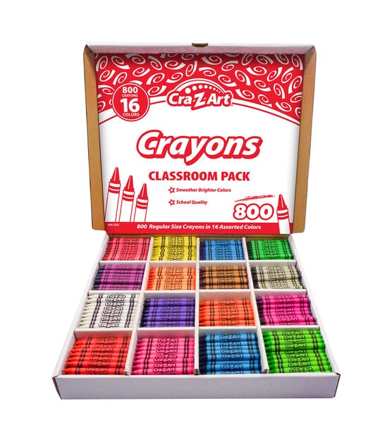 Cra-Z-Art 800ct Multicolor Regular Crayons Classroom Pack