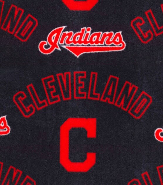 Fabric Traditions Cleveland Baseball Fleece Fabric New Block C, , hi-res, image 2
