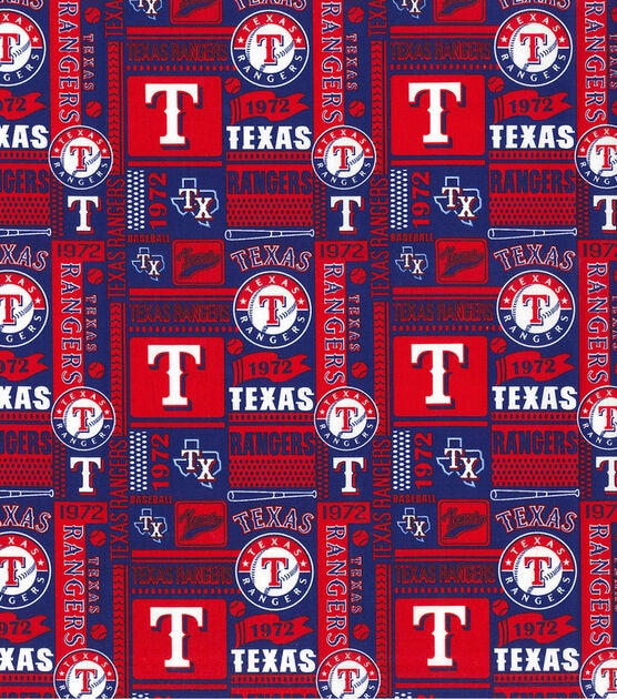 Fabric Traditions MLB Cotton Fabric Texas Rangers Block