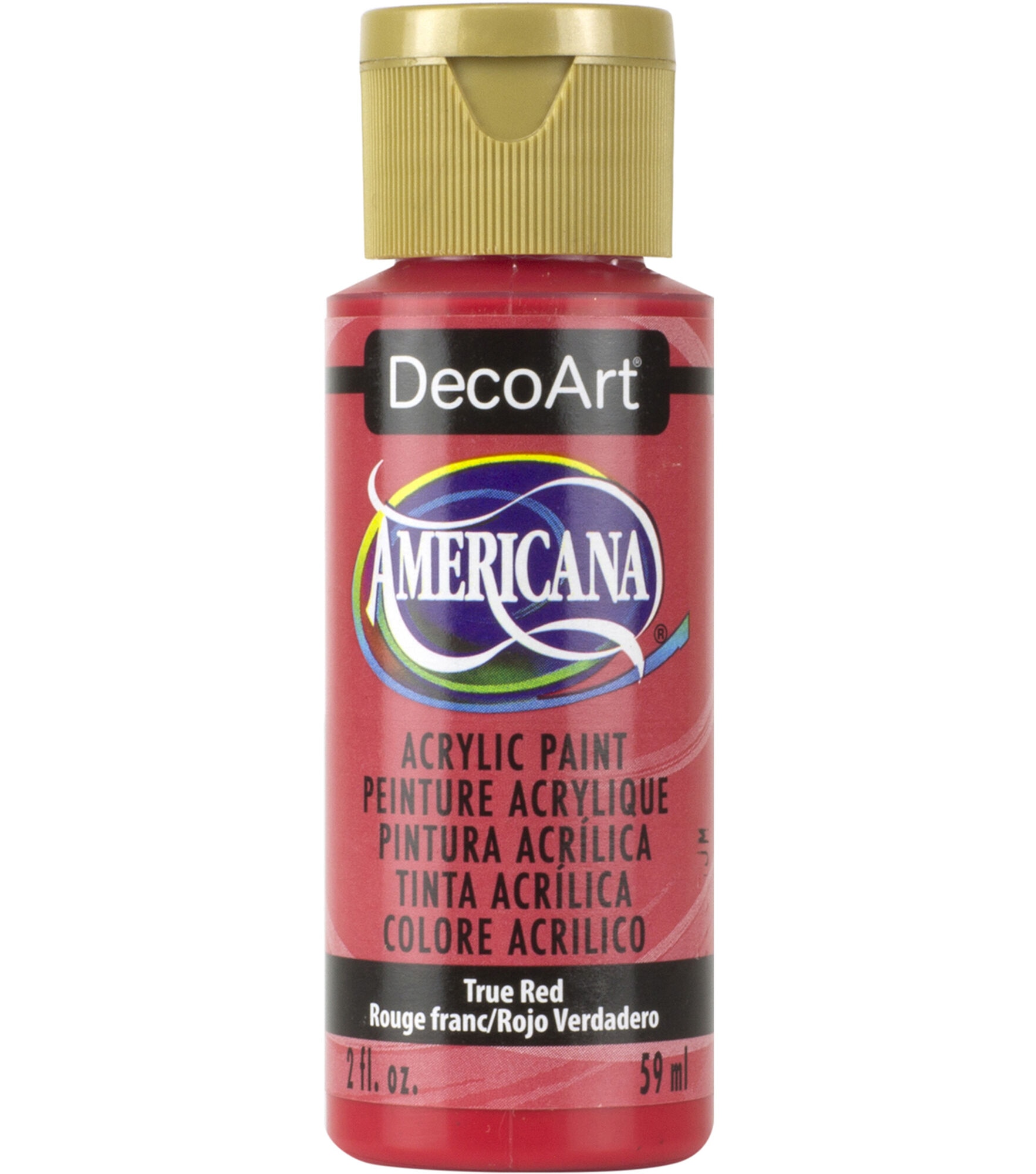 DecoArt Americana Acrylic 2oz Paint, True Red, hi-res