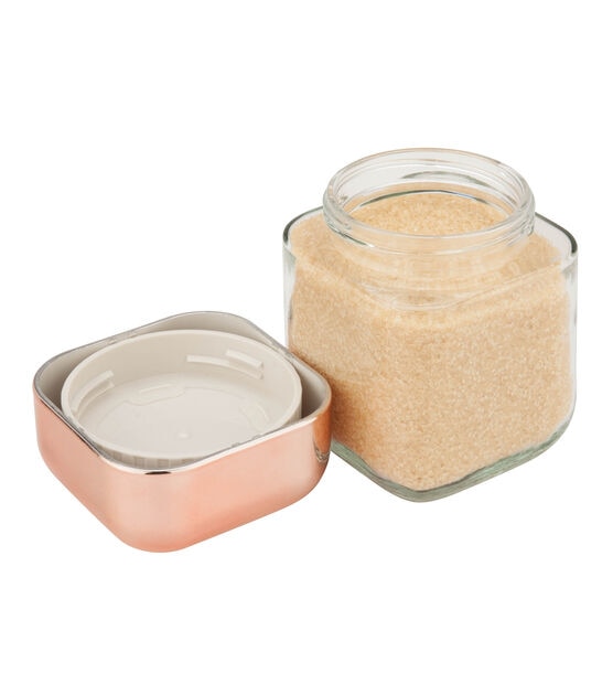 Honey Can Do 3pc Glass Storage Jar Set with Copper Lids, , hi-res, image 2