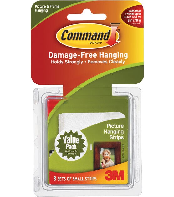 Command 8pk White Small Picture Hanging Strips