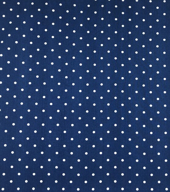 White Dots on Royal Blue Quilt Cotton Fabric by Keepsake Calico