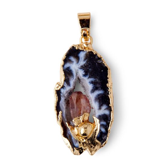 Shiny Brown Agate Pendant by hildie & jo, , hi-res, image 2