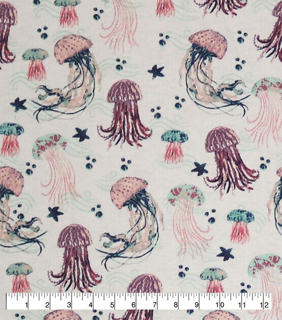 Jellyfish Super Snuggle Flannel Fabric, , hi-res, image 2