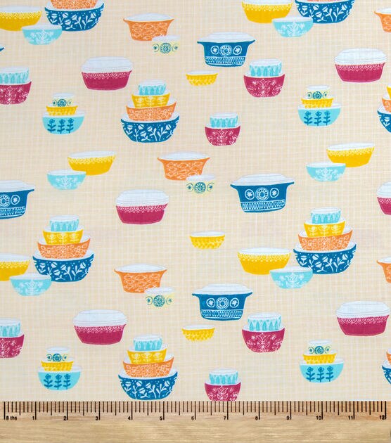 Assorted Pots Tan Novelty Cotton Fabric, , hi-res, image 2