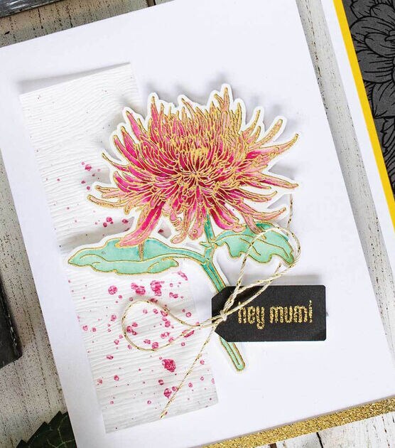 Hero Arts Stamp & Cut Clear Stamps with Dies Floral Mum, , hi-res, image 3