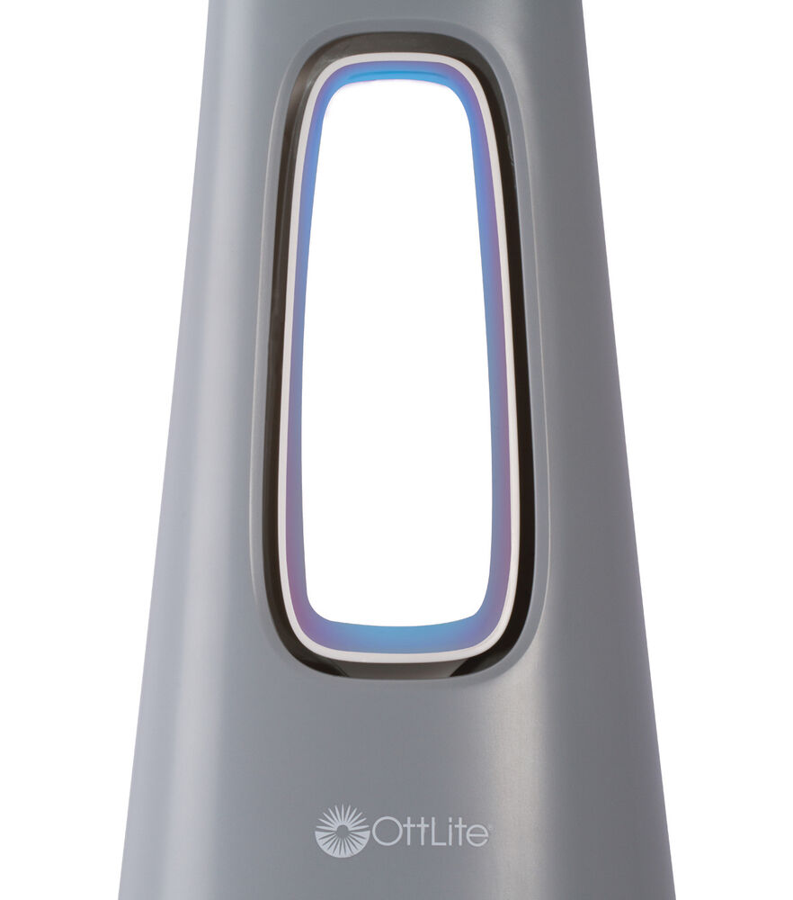 OttLite 26" LED Cool Breeze Fan Lamp, Gray, swatch, image 1
