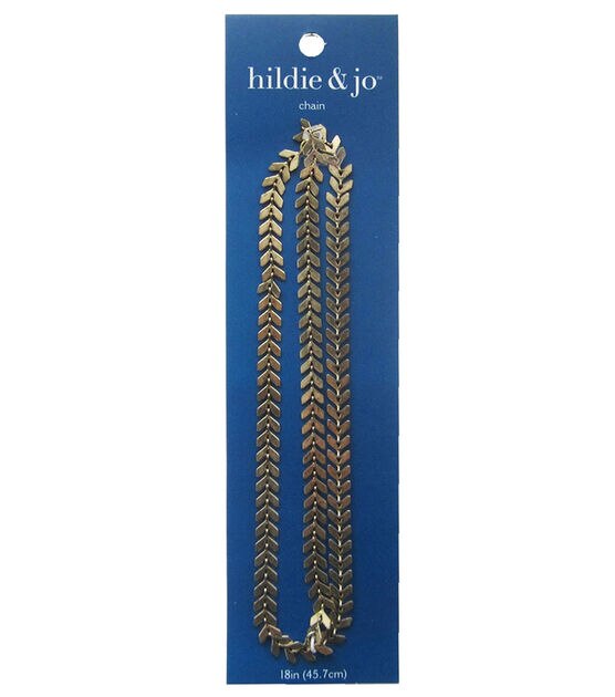 18" Gold Metal Fishbone Tight Chain by hildie & jo
