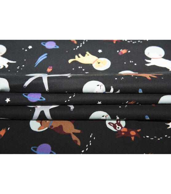 Super Snuggle Space Dogs Flannel Fabric, , hi-res, image 4