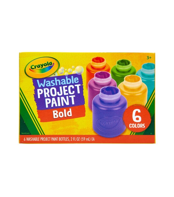 Crayola 6ct Bold Washable Paint Bottles, , hi-res, image 1