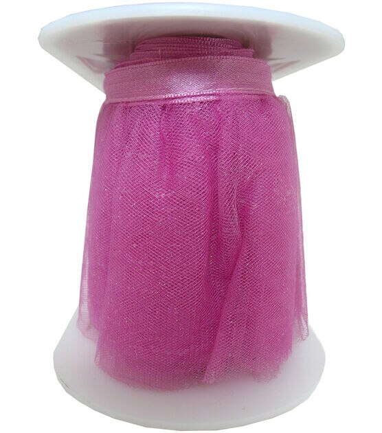 Simplicity Sparkle Tulle Trim 3.5'' Pink