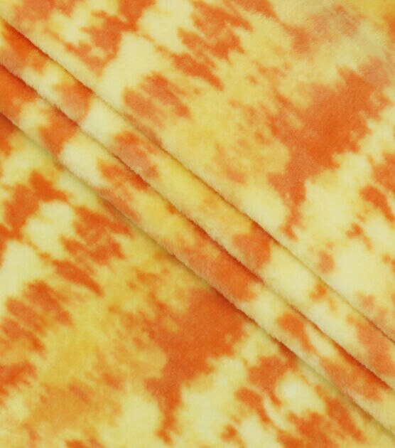 Orange Tie Dye Sew Lush Fleece Fabric, , hi-res, image 2