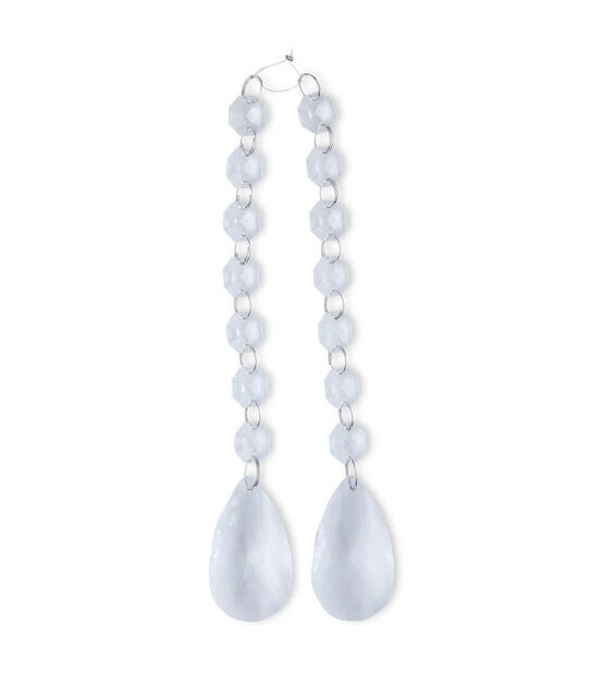 7" Clear Plastic Teardrop Bead Strands 2pk by hildie & jo, , hi-res, image 2