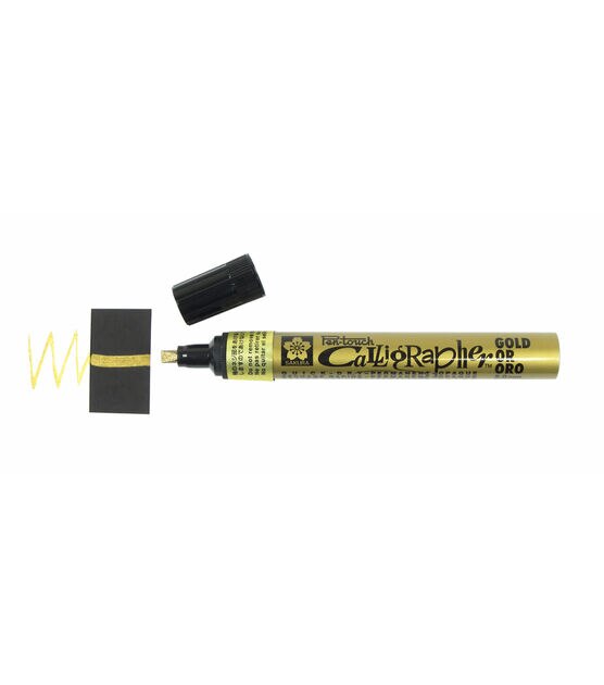 Gold Pentouch Calligraphy Marker, , hi-res, image 2