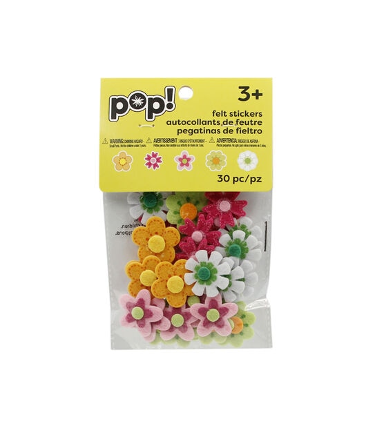 POP! Felt Flowers Adhesive Stickers