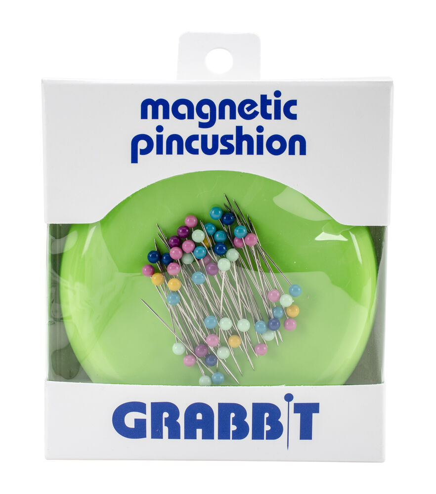 Grabbit Magnetic Pincushions with 50 Pins, Lime, swatch
