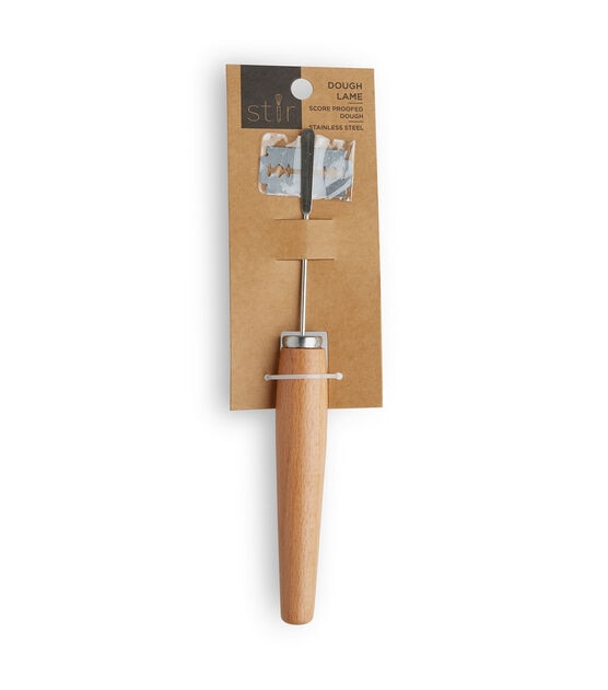 Stainless Steel Dough Lame With Wood Handle by STIR