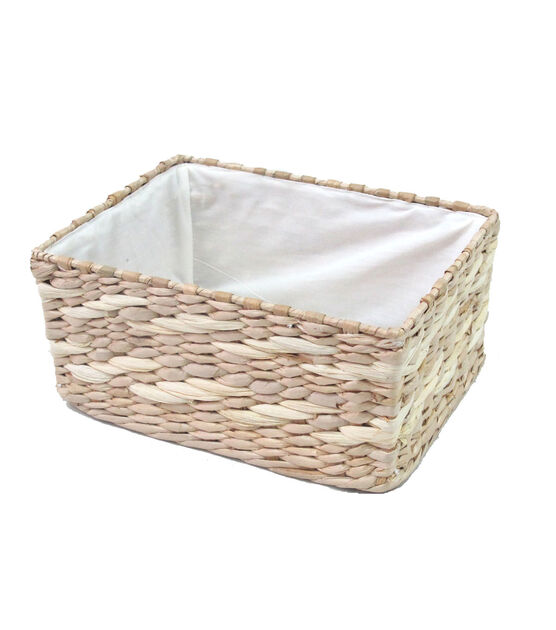 Organizing Essentials 10" x 7.5" Rush Basket With Metal Frame