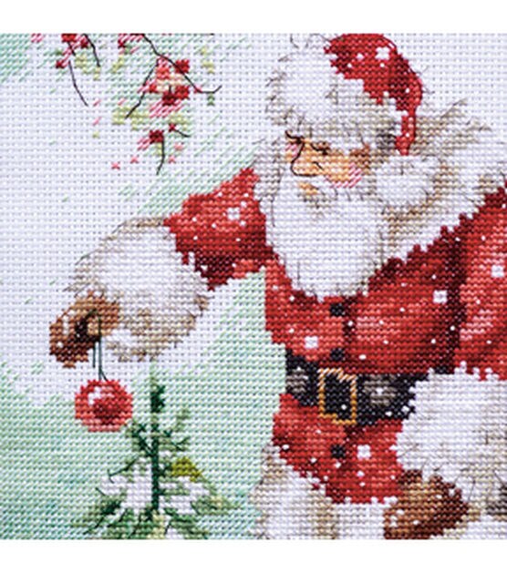 Dimensions 16 Snowman Gathering Counted Cross Stitch Stocking Kit, JOANN