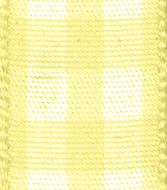 Offray 5/8"x9' Yellow Gingham Woven Ribbon
