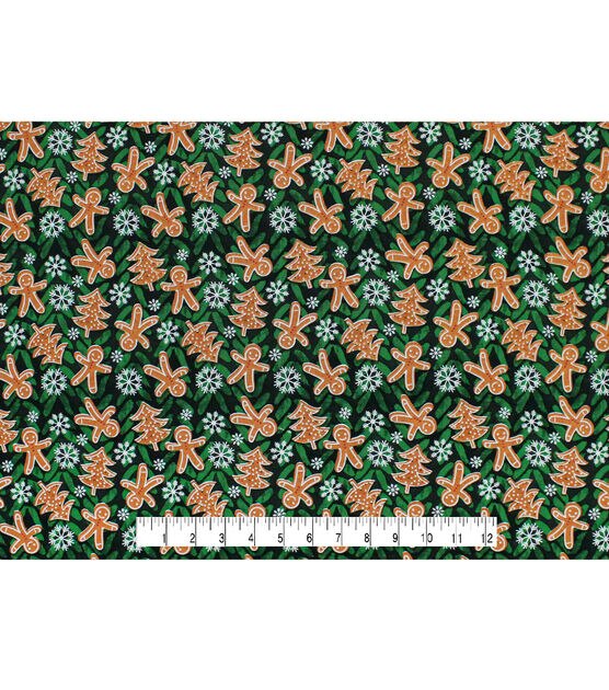 Gingerbread Cookies & Snowflakes Christmas Cotton Fabric, , hi-res, image 4