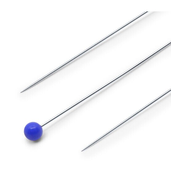 Dritz 1-3/8" Ultra-Fine Glass Head Pins, Blue, 150 pc, , hi-res, image 2