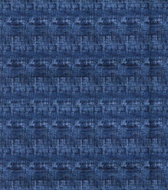 Fabric Traditions Dark Blue Crosshatch Cotton Fabric by Keepsake Calico