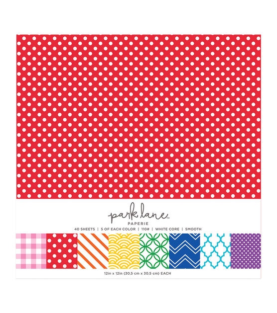 Park Lane 40 pk 12''x12'' Value Papers Pattern Primary